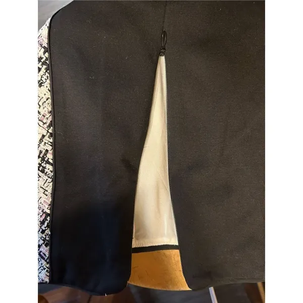 White House Black Market Ponte Tweed Lilac Black Pencil Skirt size 14 (0650) - Image 3
