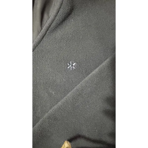 Old Navy Womens XL Black/Grey Full Zip‎ Fleece Jacket Mixed Media Mock Neck - Image 3