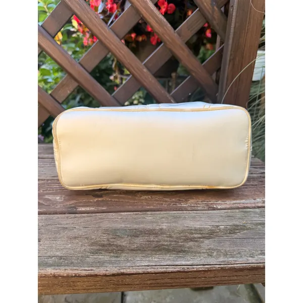 Coach Hampton Hobo Nylon Cream Tan Leather Shoulder Bag F11668 - Image 5