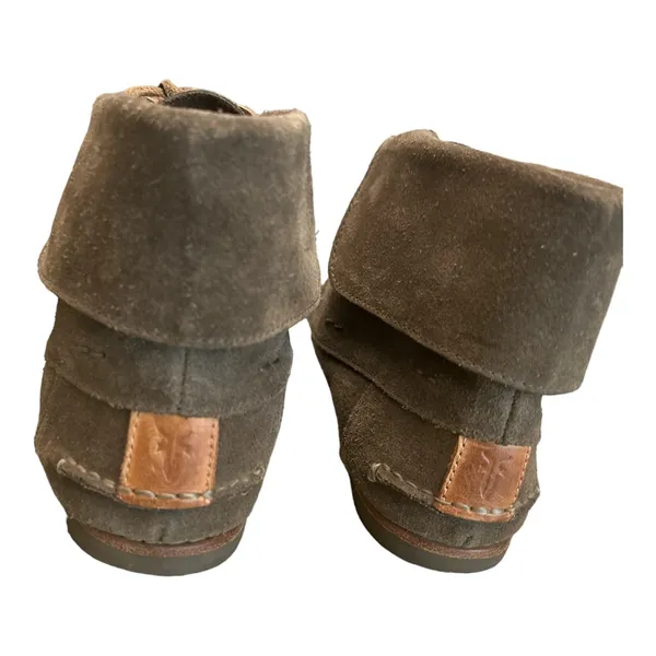 Frye Quincy Chukka Brown Suede Leather Laced Boat Deck‎ Boots shoes Sz 7 M - Image 10