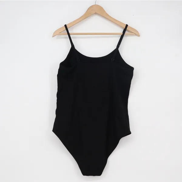 Torrid Womens Black Cotton Cami Bodysuit Plus Size 1 Adjustable Straps Snap Base - Image 3