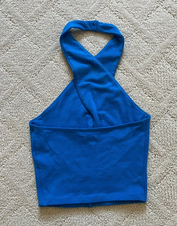 ZARA Halter Top Blue - Image 3