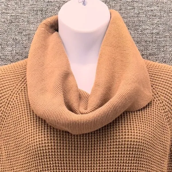 Michael‎ Kors Waffle Knit Thermal Sweater Brown Large - Image 2