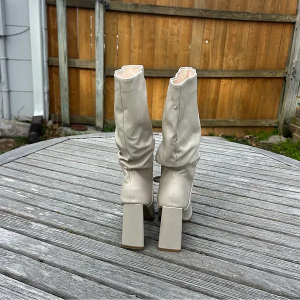 DV DOLCE VITA Women's Wandah‎ Slouch Dress tall Boots Ivory White size 6 - Image 7