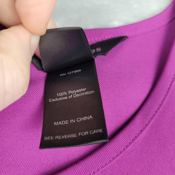 Ali Miles Women's Top Blouse Purple Short Sleeve Plus Size 1X - Image 5