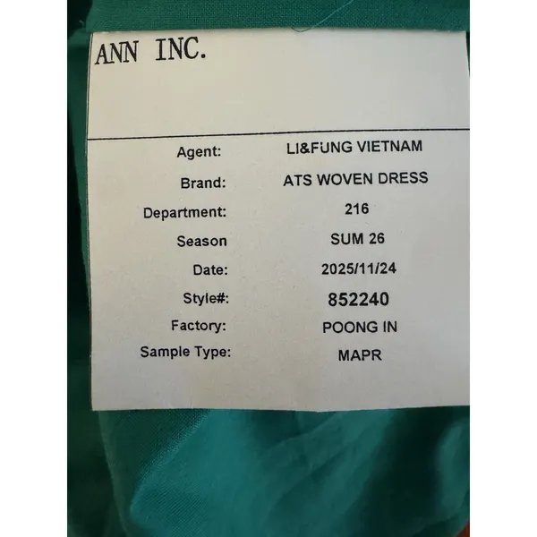 Ann Taylor Green Square Neck Linen Blend Midi Dress Size 2 - Image 6