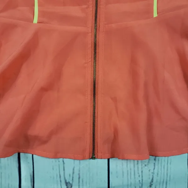 Romeo + Juliet Couture Orange Sleeveless Zippered Peplum Top Women's Size XS - Image 8