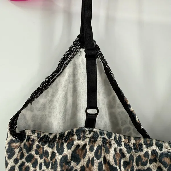 Vintage Tank Women's Large Velvet Animal LipService Sexy Schoolgirl Y2K Babydoll - Image 11