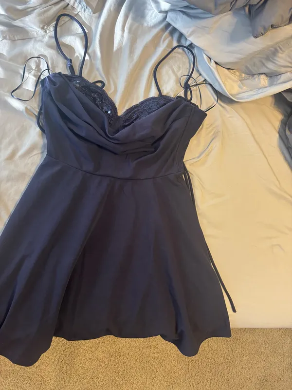 Navy Blue Dillard's Homecoming Dress - Image 2