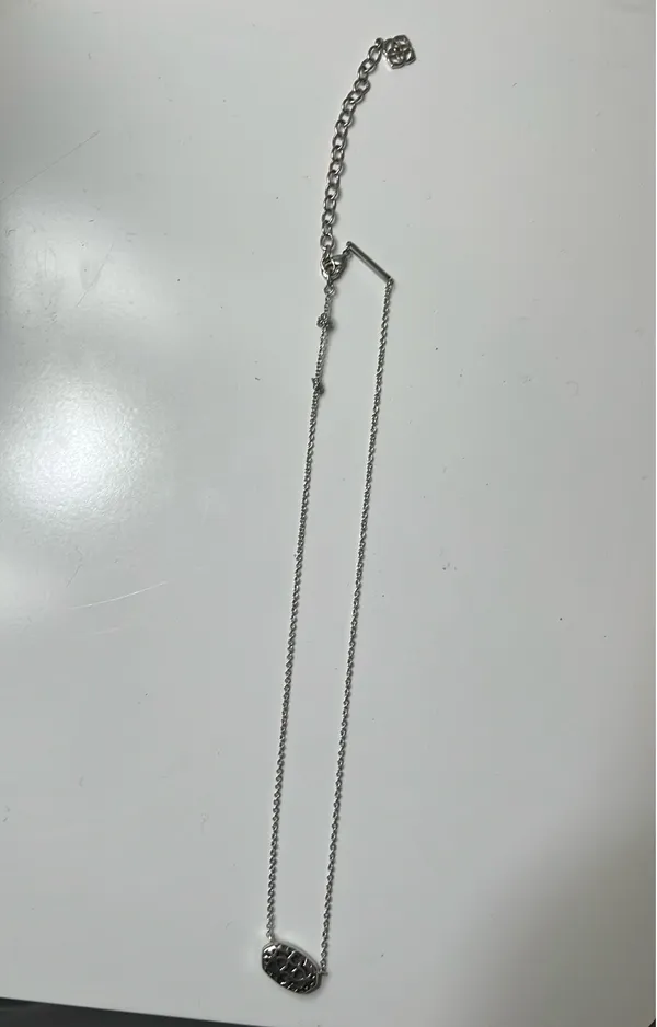 Elisa Silver Pendant Necklace Kendra Scott Platinum Drusy - Image 4