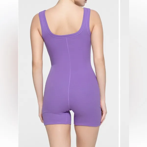 Skims cotton ribbed romper - Image 2