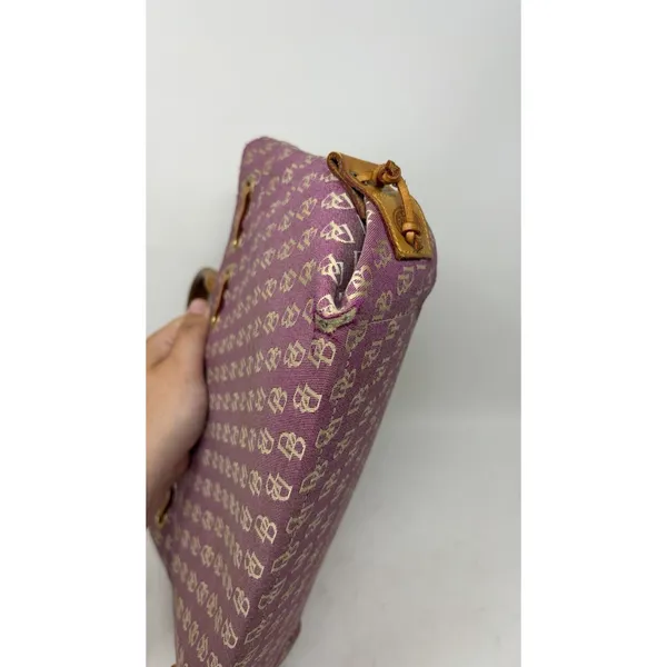 vintage dooney and bourke pink DB signature shoulder bag WEAR TO CORNERS , Y2K - Image 10