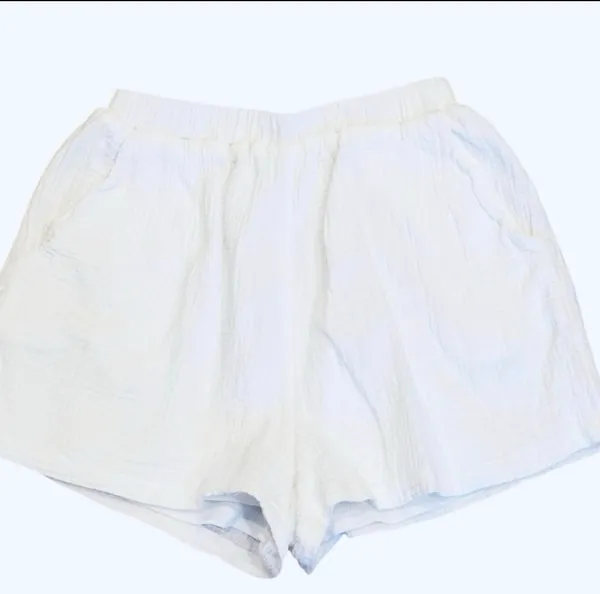 Princess Polly White Linen Look Lined Shorts High Waist Pockets Elastic Waist S - Image 3