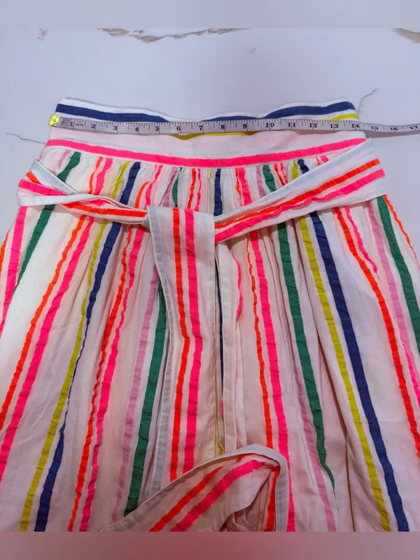 Boden Cathy Midi Skirt Multicolor Stripes Lined Size 6 White - Image 14