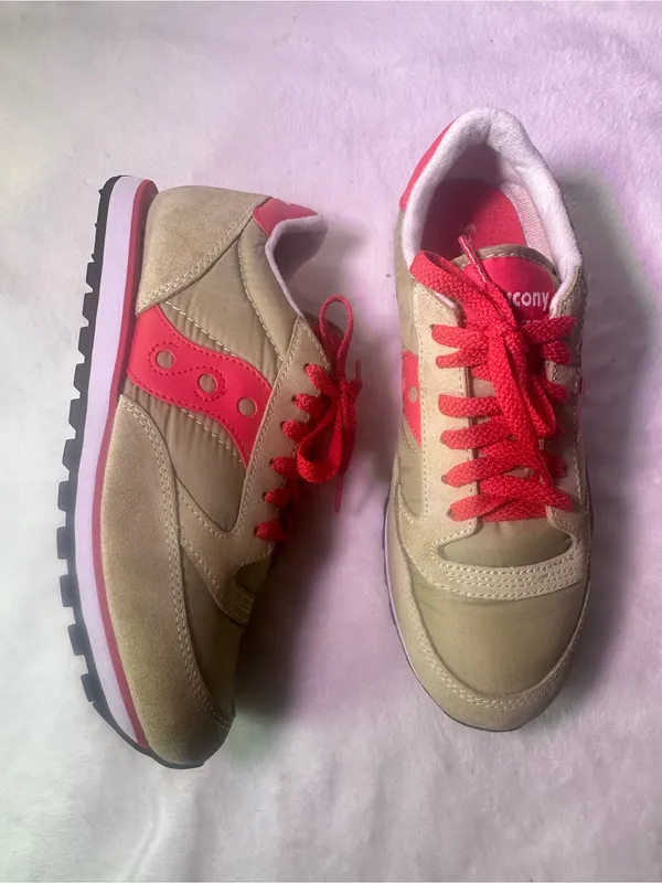 Saucony Women's Olive and Pink Low-Top Sneakers - Image 4