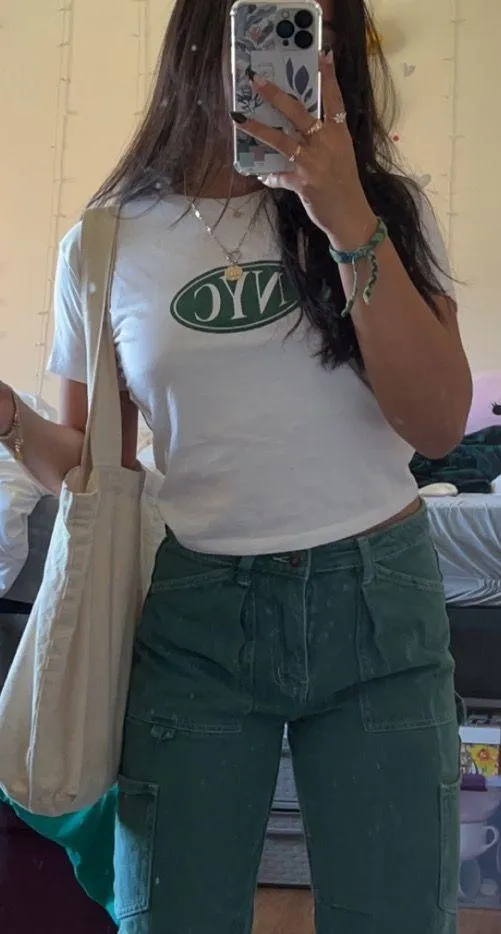 NYC Baby Tee White - Image 2