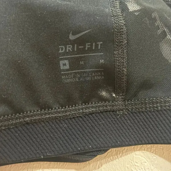 Nike Dri-FIT Black Sports Bra Size M | Medium Support Logo Elastic Strap Activew - Image 3