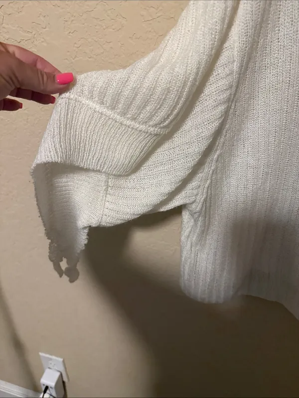POL Cream Knit Sweater Top - Image 3