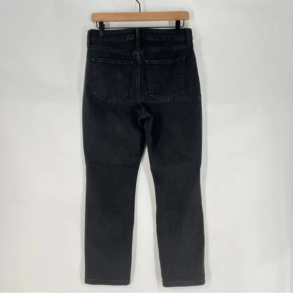 Old Navy High Rise Wow‎ Straight Leg Jeans Stretch Black Denim Size 8 - Image 7