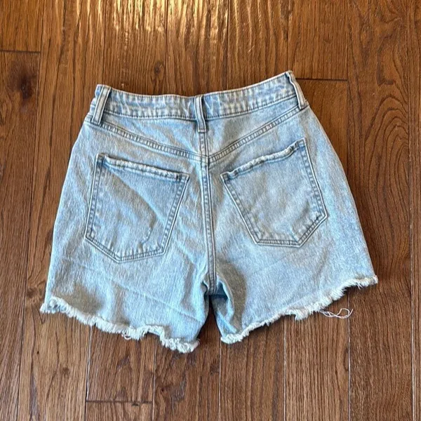 Old Navy high rise curvy og straight button fly distressed shorts 4 - Image 10