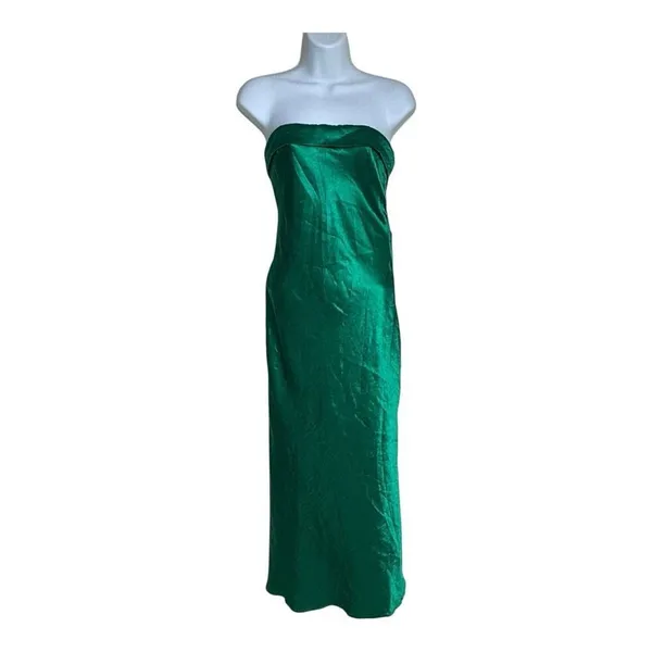 Runaway the label LEILA SLIP DRESS emerald XS NWT‎ holidays party - Image 3