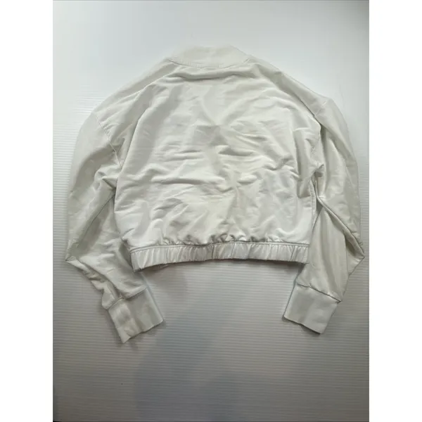 Gymshark Training Pippa 1/4 Zip Pullover White Cropped Top L - Image 7