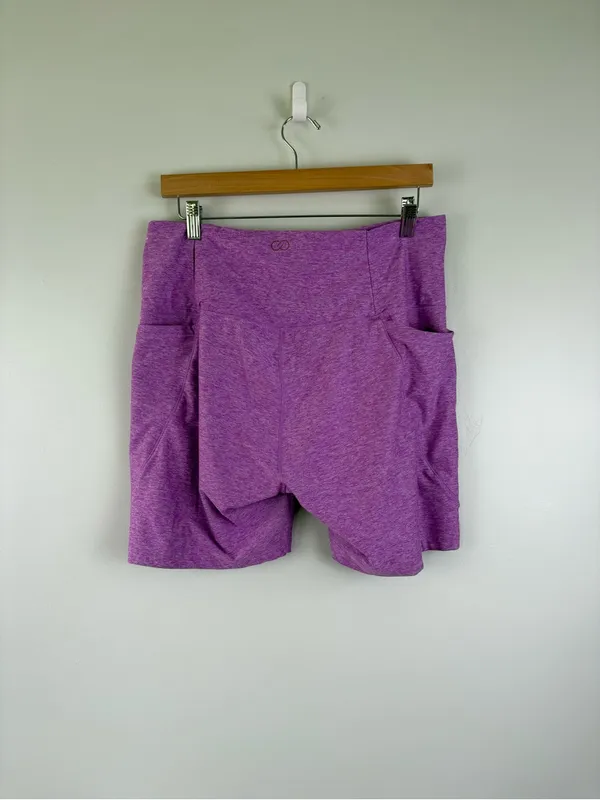 Calia by Carrie Underwood High Rise Bike Shorts Purple Women's Size XL - Image 3
