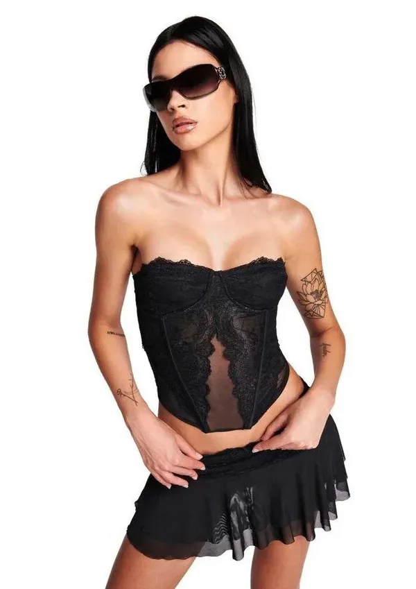 I.AM.GIA Demie Corset in Black Large New Womens Bustier Tank Top - Image 10