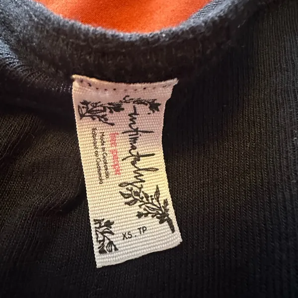 Free People‎ size XS black long sleeve long tshirt - Image 5