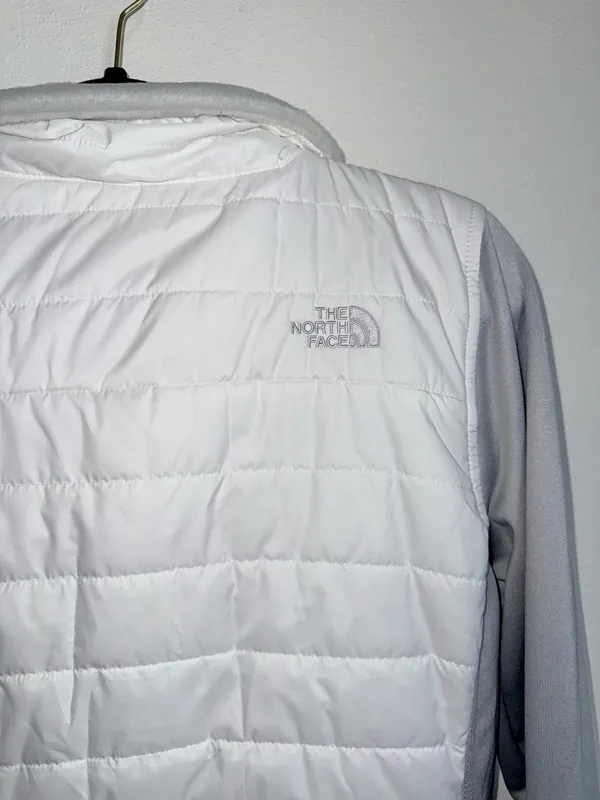 The North Face Mashup Insulated Jacket White Gray Full Zip Puffer - Image 7