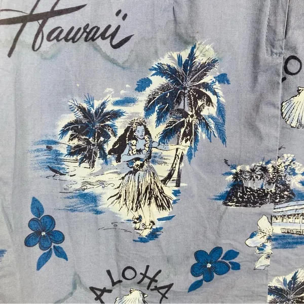 Vintage 90’s hawaiian print blue strappy mini dress. Size juniors 7/8 - Image 3