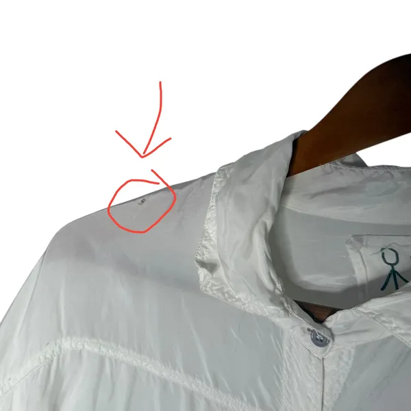 Johnny‎ Was Pete & Greta White Button Down Oversized Tunic Top Minimalist BOHO S - Image 7