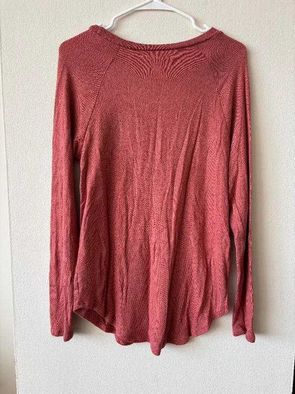 American Eagle Soft & Sexy Pink Plush Long Sleeve Top - Size S - NWOT - Image 2