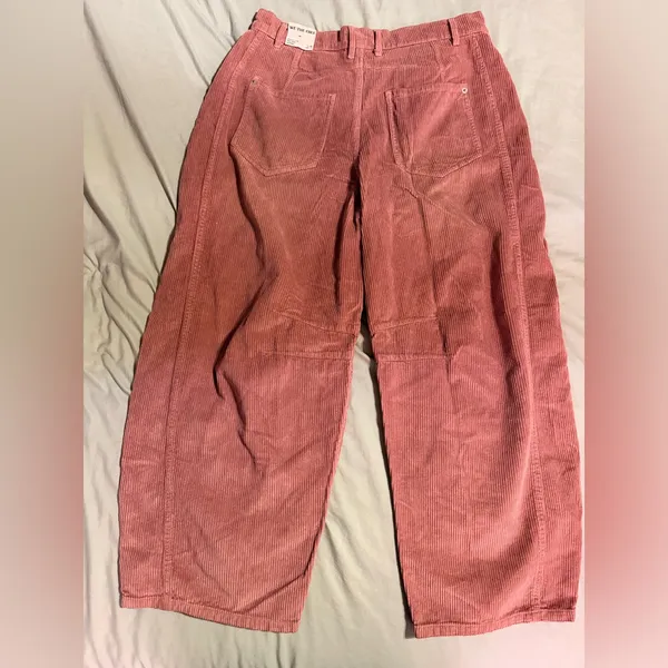 We The Free Ribbed-Waist Corduroy Pants in Dusty Rose - Image 2