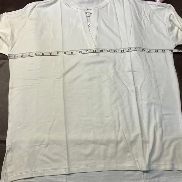 Lou & Grey Signaturesoft Tunic Top Medium Moonlight Ivory Long Sleeve Nordstrom‎ - Image 15
