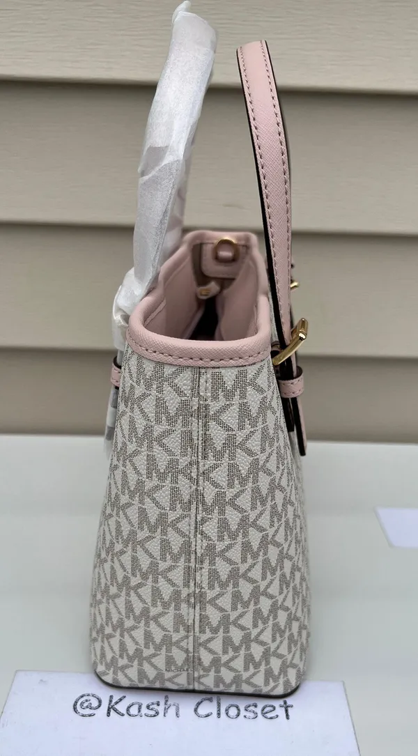 Michael Kors JST Extra-Small Top-Zip Tote Bag -Powder Blush Multi - Image 7