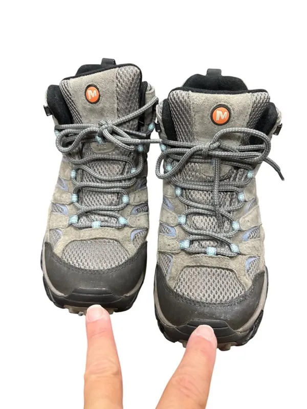 Merrell Vibram waterproof wms gray leather walk hiking sneakers sz 10 SKU 10-697 - Image 11