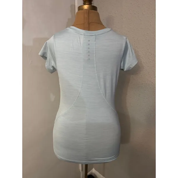 Asics Sky Blue T-Shirt XS Athleisure Pastel Sportswear Activewear Casual Comfy - Image 2