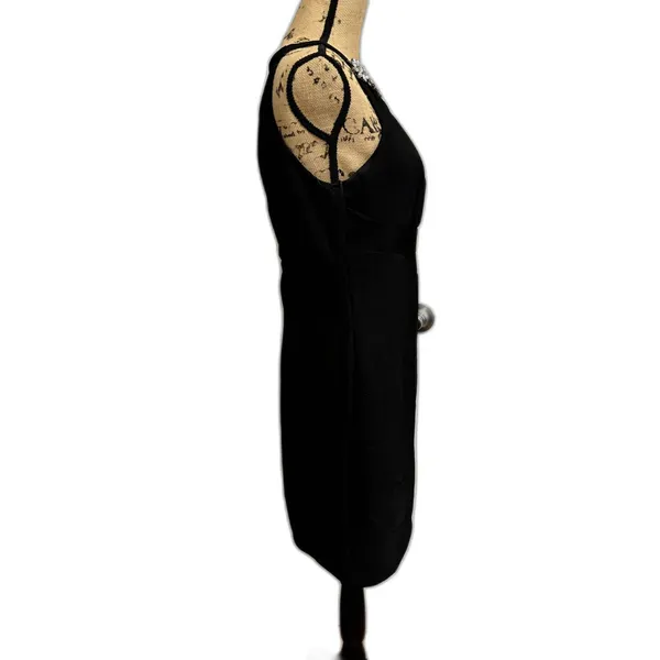 China Doll Embellished Evening Dress Small Black Polyester Crystal Beaded - Image 4