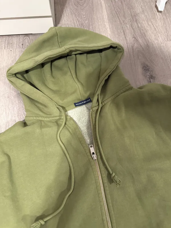 Brandy Melville Christy Zip-Up Hoodie Oversized - Image 2