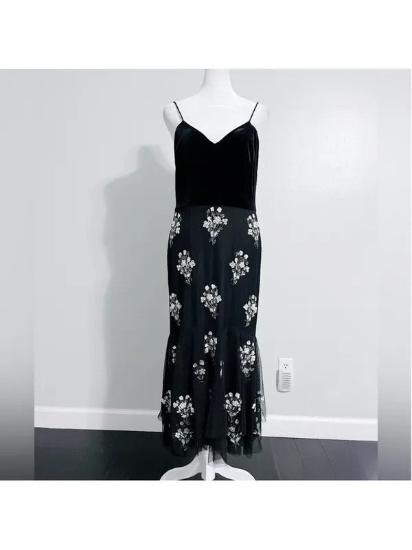 Adrianna Papell Beaded Cocktail Party Midi Dress - Image 2