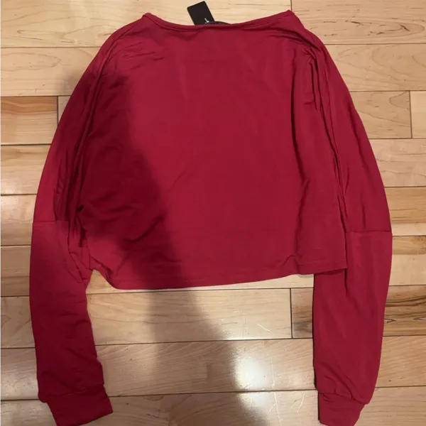 Lulu’S Look At Me Now Red Dolman Sleeve Crop Top - Image 5