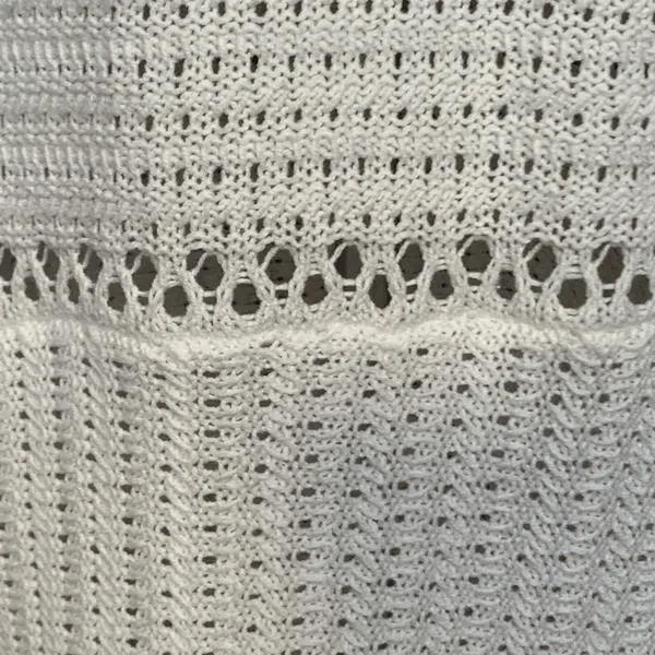 Scoop NYC White Crochet Knit Mermaid Maxi Dress High Low Hem Boho Resort Coastal - Image 6