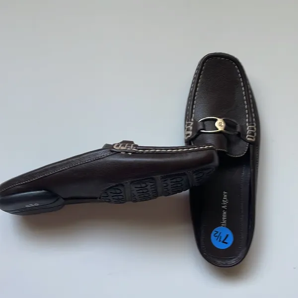 Etienne Aigner Brown Leather mules / slides. Size 7 1/2. BNWOT. - Image 2