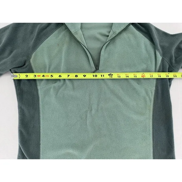 Columbia Fleece Sweater Women’s Sz L 3/4 Zip Pullover Sweatshirt Outdoor Green - Image 10