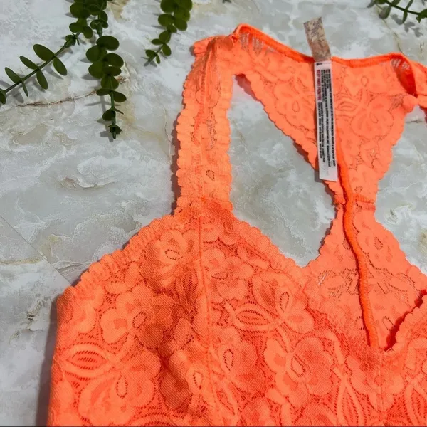 New‎ Free People Intimately Galloon Lace Racerback Bralette Medium Romantic Chic - Image 6