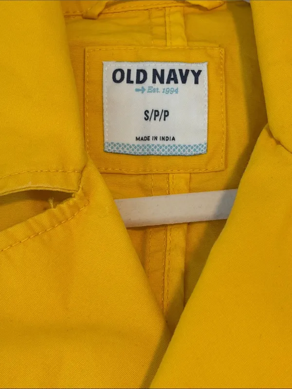 NWT 2012 Old Navy Yellow Cotton Peacoat Jacket Early 2010s Twee S - Image 10