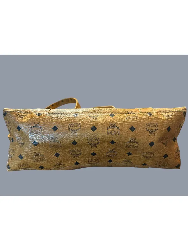 MCM Cognac Visetos Coated Canvas Tote Bag - Image 4
