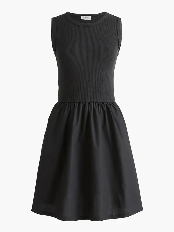 J.Crew Rib Knit Sleeveless Mini Dress Black XS NWT - Image 2