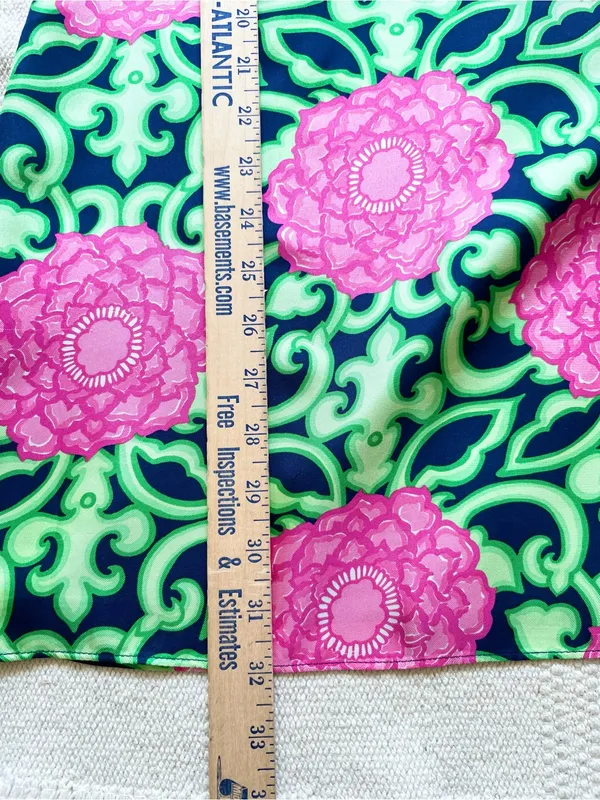 Vintage Lilly Pulitzer Silk Shift Dress Size 2 Pink Green Floral - Image 6